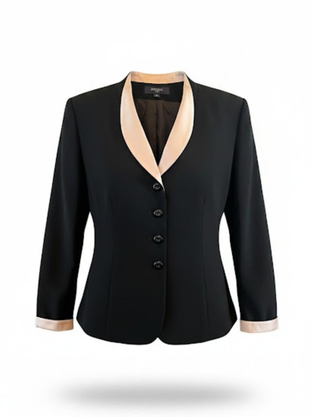 Black light pink contrast 2 piece suit size 16 Jones Wear evening elegant